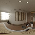 Modern Elegant Bedroom Interior With Large Bed Decorative Wall Art Nightstand Table Lamp And Bench