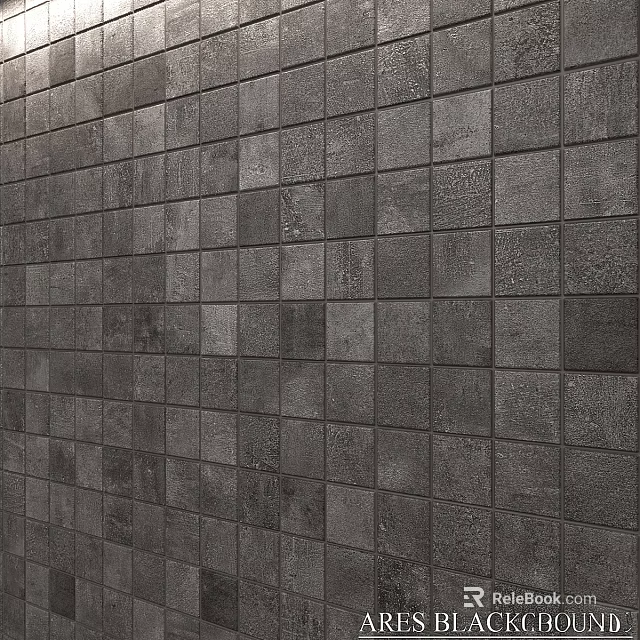 Gray Square Building Components Creating Textured Wall Structure with Concrete Finish 3d model