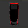 Futuristic Concept Vehicle With Black Silver Body Red Accents And Streamlined Design