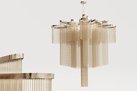 Modern Crystal Chandelier Metal Crystal Chandelier 3d model