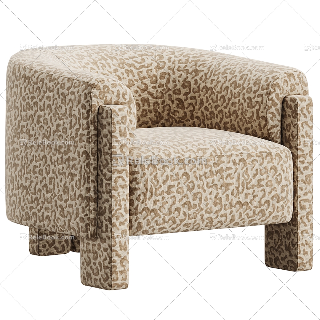 Hazelwood modern single sofa chair 3d model