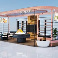 Simple European-style pop-up shop 3d model
