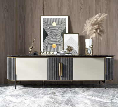 Light Luxury TV Cabinet 3d model