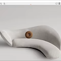 Modern shaped sofa 3d model