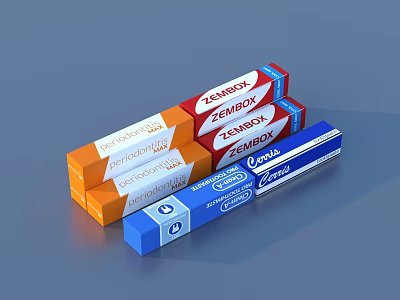 ZEMBOY Colorful Daily Life Products In Stick Packaging For Personal Care 3d model
