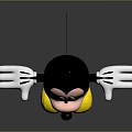 Classic Mickey Mouse Character With Black Ears White Gloves Red Shorts And Yellow Shoes