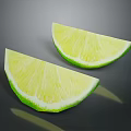 Juicy Fresh Lime Slices With Vibrant Green Color On Dark Background