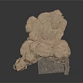 Natural Layered Rock Structure With Stacked Stone Layers And Textured Surface