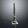 Tall Decorative Column With Fluted Design Ornate Capital And Square Base Details