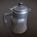 Vintage Metal Kettle Design With Handle Spout And Lid For Home Use