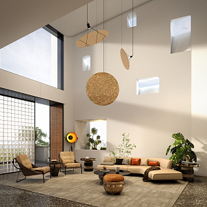 Modern Duplex Living Room Home Living Room Villa Living Room Pick Air Reception Area 3d model