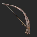 Traditional Wooden Bow Weapon With Handcrafted Design And String Details
