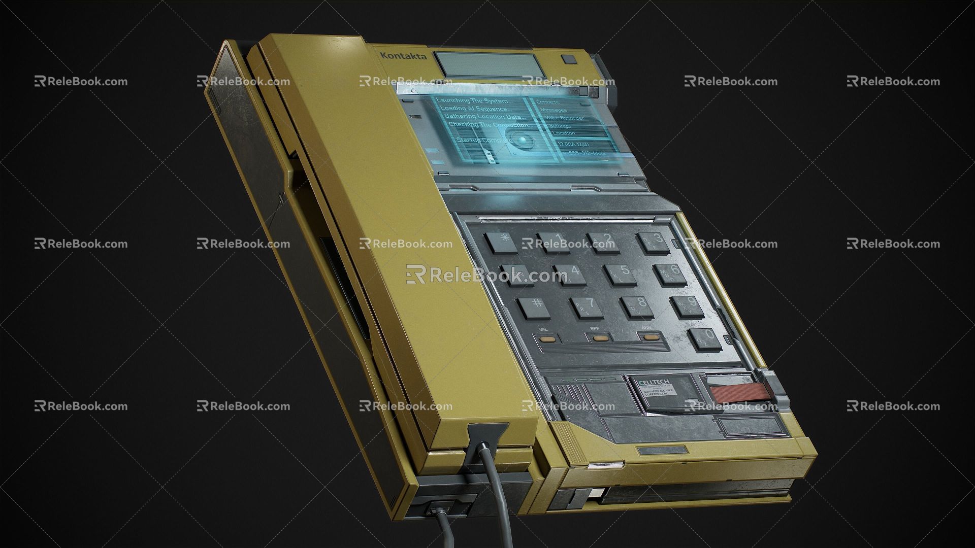 Realistic Cyberpunk Phone 3D Model 3d model