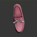 Stylish Pink Boat Shoes With White Sole And Laces For Everyday Wear