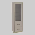 Elegant White Wine Cabinet Interior Design With Glass Doors Drawers And Metal Handles