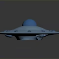 Blue Circular Object With Central Sphere And Surrounding Small Holes
