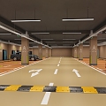 Modern Parking Underground Parking Garage 3d model