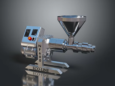 NF600 ECO LINE Industrial Machine With Conical Hopper Control Panel And Metal Structure 3d model