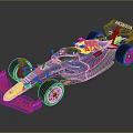Red Bull Honda Formula 1 Racing Car With Blue Red Livery And Aerodynamic Design