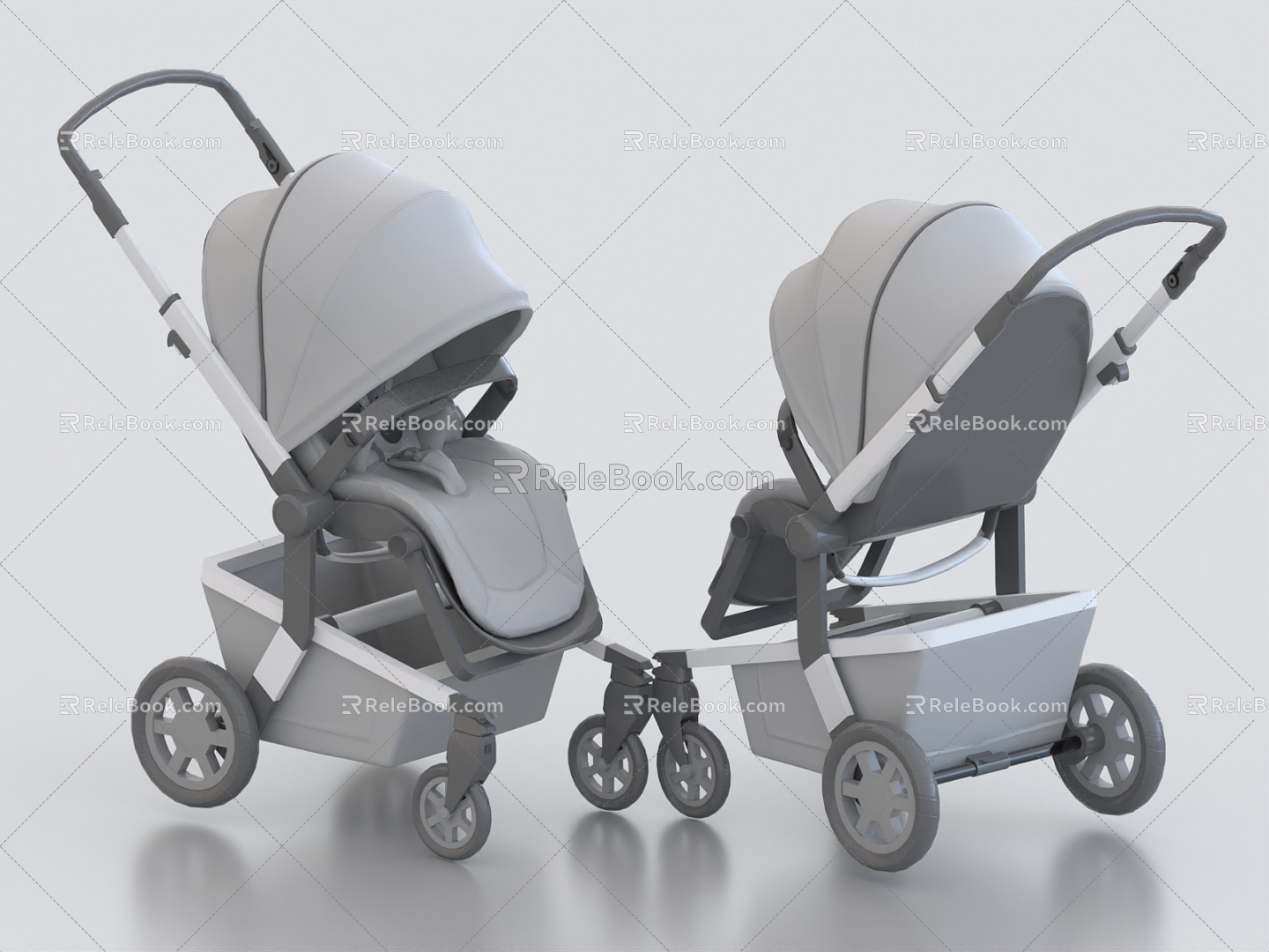 Baby Stroller Baby Stroller Stroller Trolley Cradle Children's Products 3d model