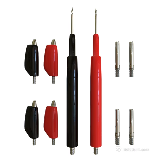 High Quality Hardware Tools With Black Red Handles And Metal Rod Components For Repair Work 3d model 