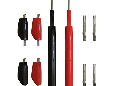 High Quality Hardware Tools With Black Red Handles And Metal Rod Components For Repair Work 3d model