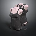 Two Black Sleeveless Vests With Modern Design For Daily Casual Wear