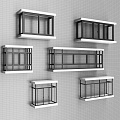 Bay window, casement window, sliding window, balcony window, aluminum alloy window 3d model