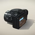 Samsung Black Digital Camera With High Quality Lens And Modern Design 3d model