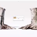 Natural Stone Wood Tree Stumps With Intricate Roots And Rough Textured Surface
