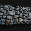 Cultural Wall Featuring Irregular Stone Blocks And Natural Textured Surface Design 3d model