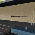 Modern Sales Office With Glass Facade Black Roof Surrounded By Trees And Landscaped Garden