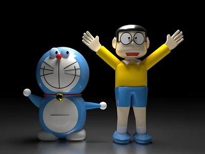 Modern toy robot cat big bear 3d model