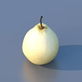 Several Fresh Yellow Pears Arranged On Black Plate With Some Outside On Gray Surface