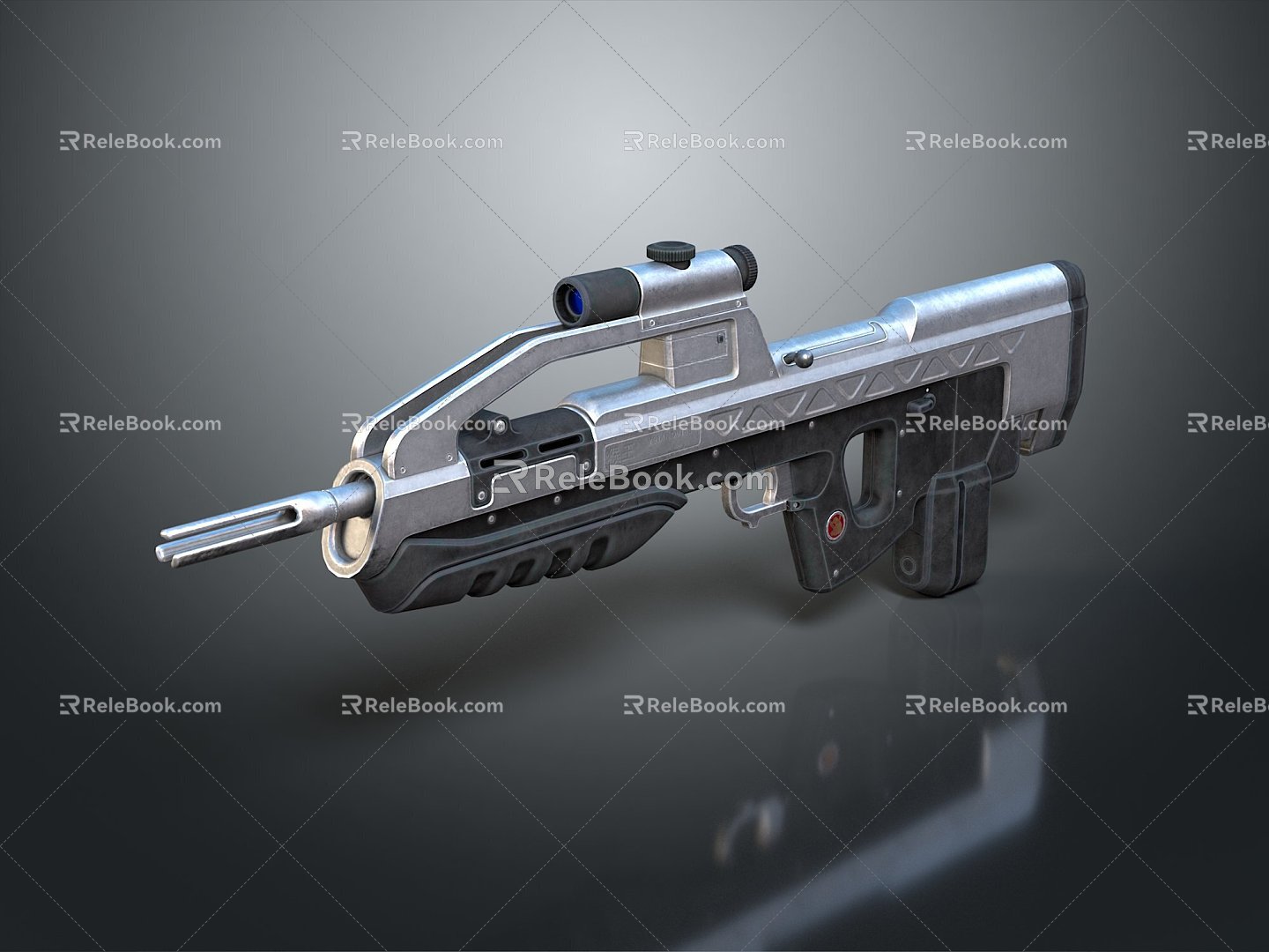 rifle semi-automatic rifle combat rifle battle rifle carbine war rifle attack rifle 3d model