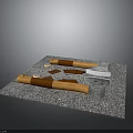 Handcrafted Ancient Weapons With Wooden Shafts Leather Bindings And Sharp Blades