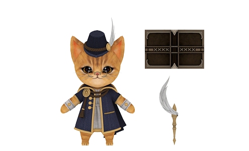 Modern Game Character Cartoon Cat 3d model