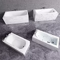 Modern Marble Bathtub Designs In Various Styles With Faucet For Bathroom