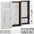 Modern Casement Windows With White Black Frames And Metal Handles For Home Exterior