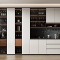 Home Wine Cabinet 3d model