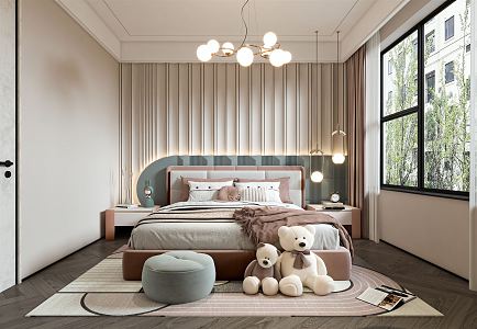 Modern Children's Room Children's Room Bedroom 3d model