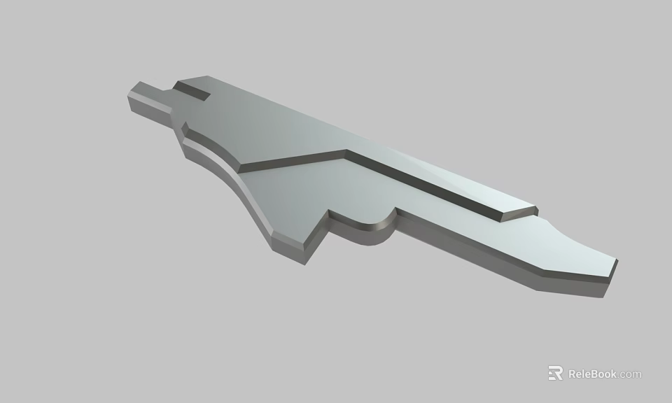 Detailed 3D Model of Metal Mechanical Component with Geometric Shapes 3d model 