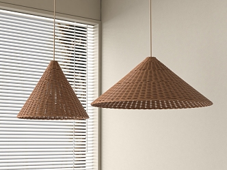 Rattan chandelier 3d model