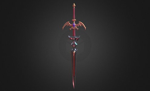 Red Sword 3d model