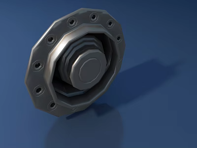 Sturdy Metal Tire Wheel Hub With Multiple Bolt Holes And Sleek Design For Automotive Applications 3d model
