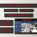 Electronic Screen Display LED Screen Digital Screen Electronic Screen LED Display Monitor Command Center Advertising Screen 3d model