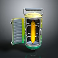Yellow And Green Portable Banana Roaster Appliance With Handle And Transparent Door