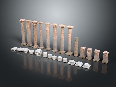 Columns Stone Columns Stone Columns Old Columns Roman Columns Roman Columns Classical Columns Greek Columns 3d model