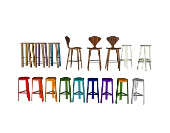 Modern Bar Stool Bar Chair 3d model