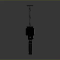 Gray Antenna Structure With Vertical Pole Square Base Horizontal Rods And Simple Design